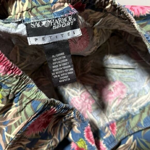 SAG HARBOR SPORT Capri floral pattern new with tag purchased in 1990 size pl - Picture 10 of 13